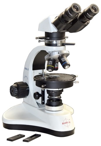 Polarizing microscope with - polarizing,